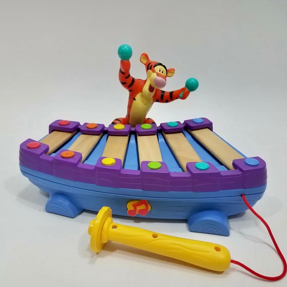 Rare vtg Disney Tigger Wooden Xylophone Electronic Interactive Music Toy 2001.